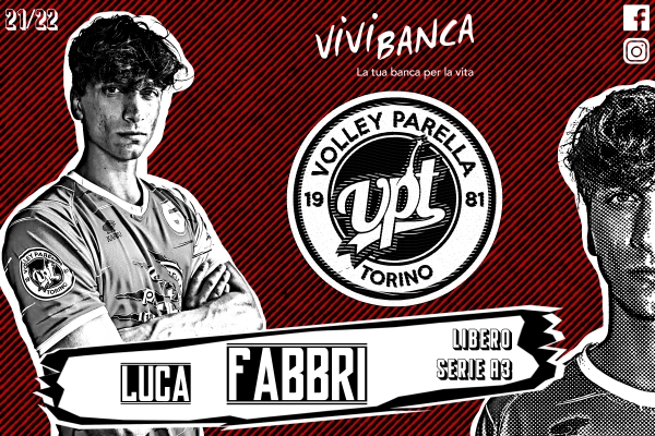 A3-M: Il ViViBanca Torino promuove anche il libero Luca Fabbri